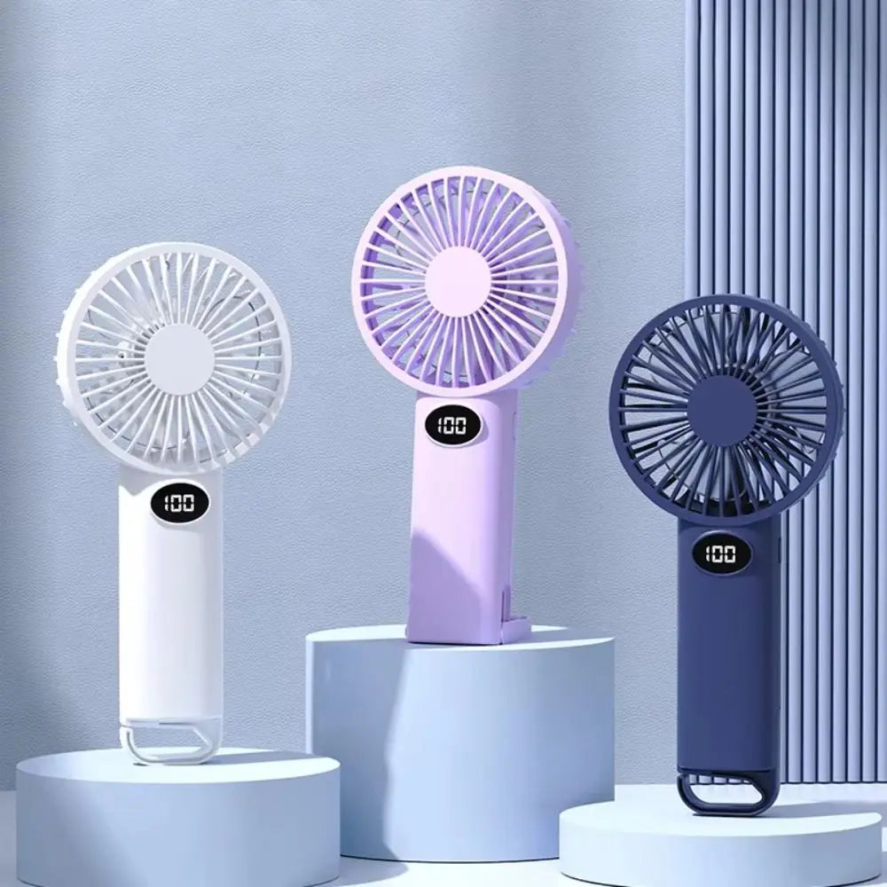 Premium Handheld Turbo Fan with Digital Display & Desk Stand