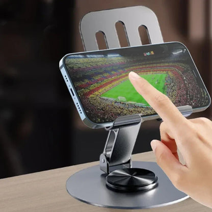 Premium 360° Rotating Metallic Desktop Bracket Phone Stand