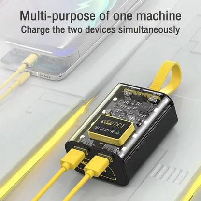 Transparent 20000mAh Fast Charging Power Bank – 22.5W PD Super Fast Charge