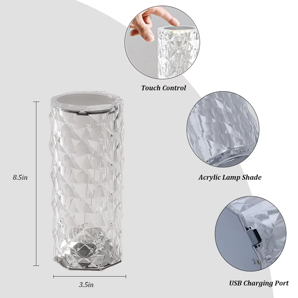 Crystal Touch LED Table Lamp