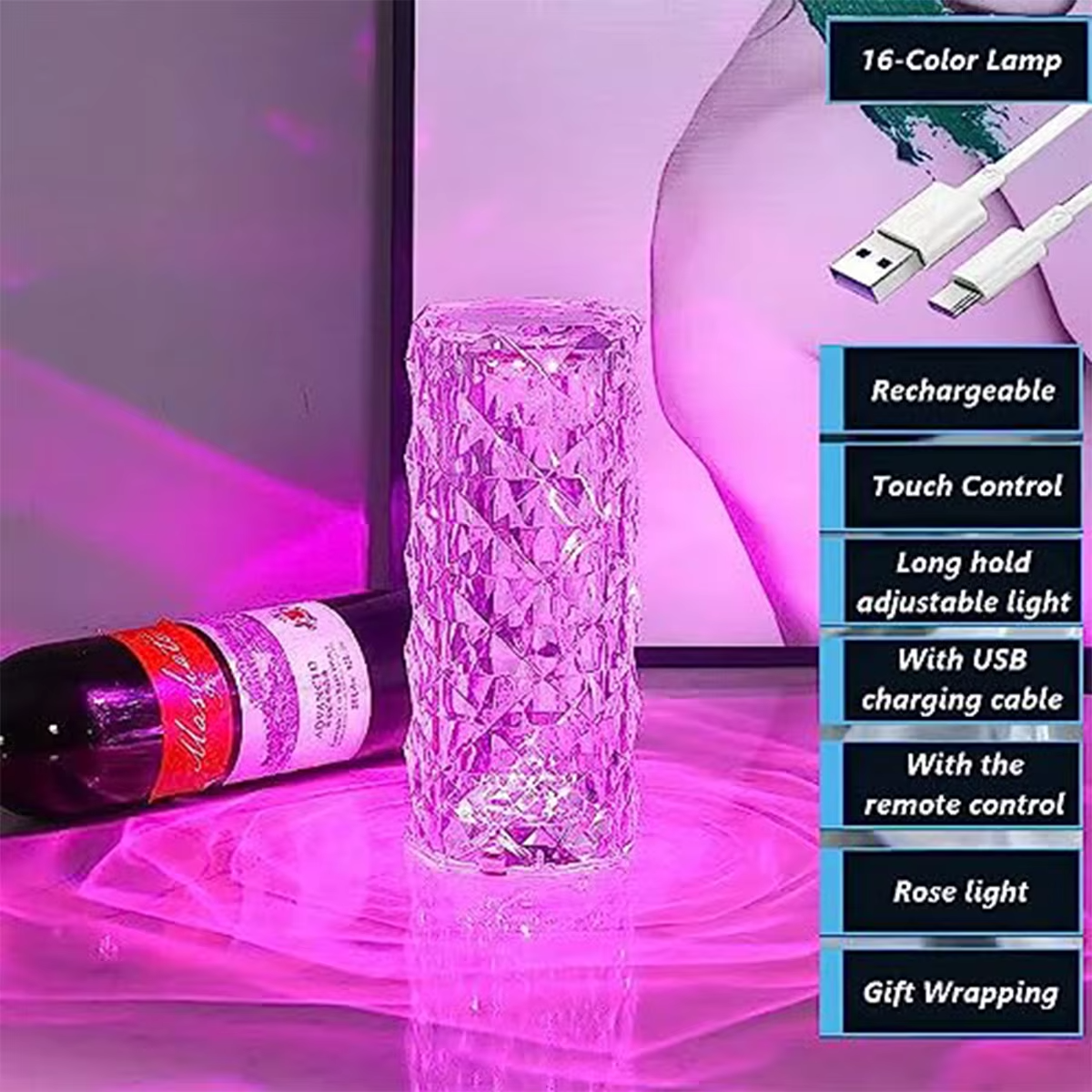 Crystal Touch LED Table Lamp
