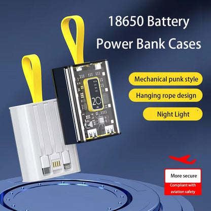 Transparent 20000mAh Fast Charging Power Bank – 22.5W PD Super Fast Charge